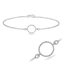 Circle Rope Silver Bracelet BRS-212